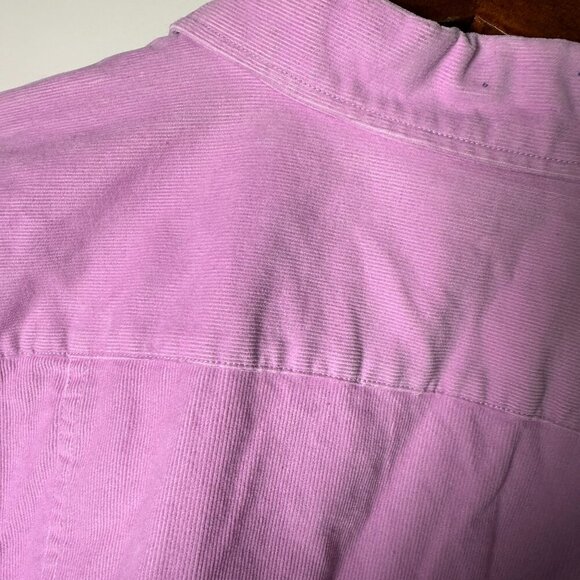 Land's End XL Button Down Long Sleeve 100% Cotton textured Pink - Picture 2 of 9
